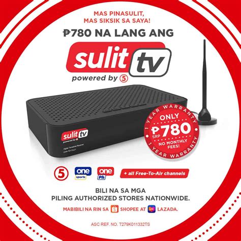 sulasom tv|TV5's 'sulit' new digital TV box .